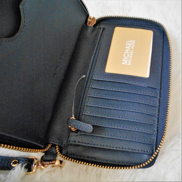 Michael Kors Large MF Phone Case Navy - Picture 11 of 13